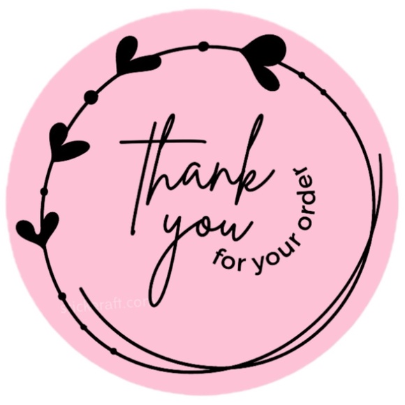 Pack of 100 Stickers 2in thank you for your order Stickers Packaging Supplies - Picture 10 of 13
